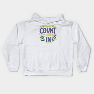 Count Her Inspire Inclusion Women's International Day 2024 Kids Hoodie